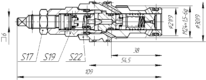 Схема габаритов Клапана КПР-10