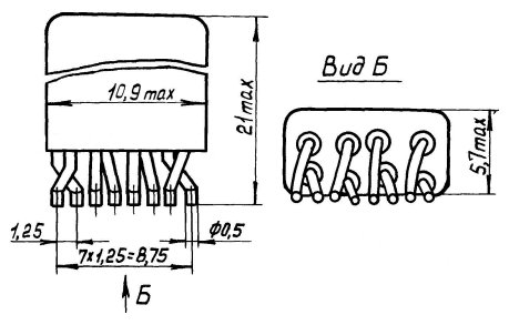 Габаритные и установочные размеры Реле РЭК-37