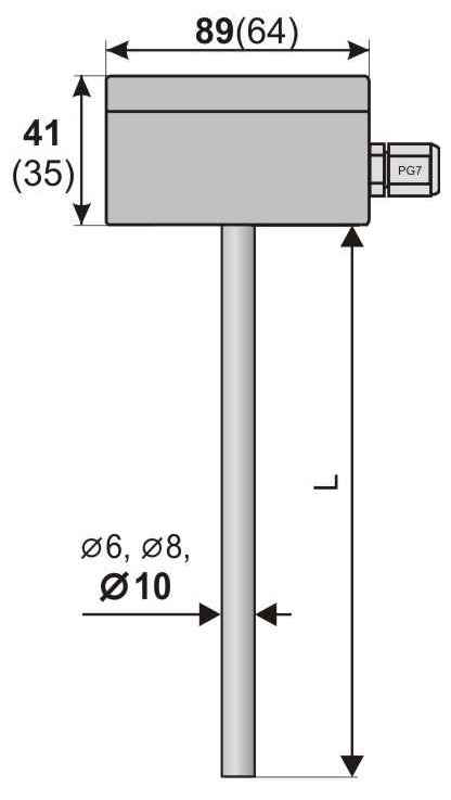 Габаритные и установочные размеры Термопреобразователя ТСМ-011