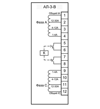 Схема подключения АЛ-3-В